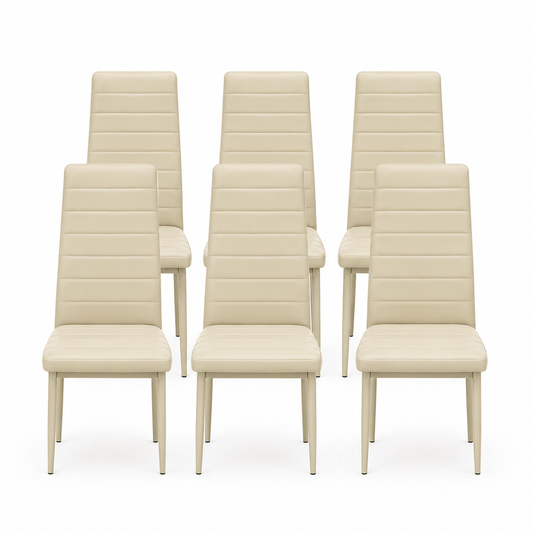 Sedie da Pranzo Tortora Set 6 Ecopelle