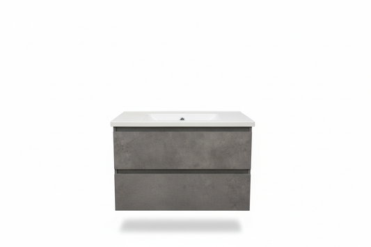 Mobile bagno cemento - sfondo bianco