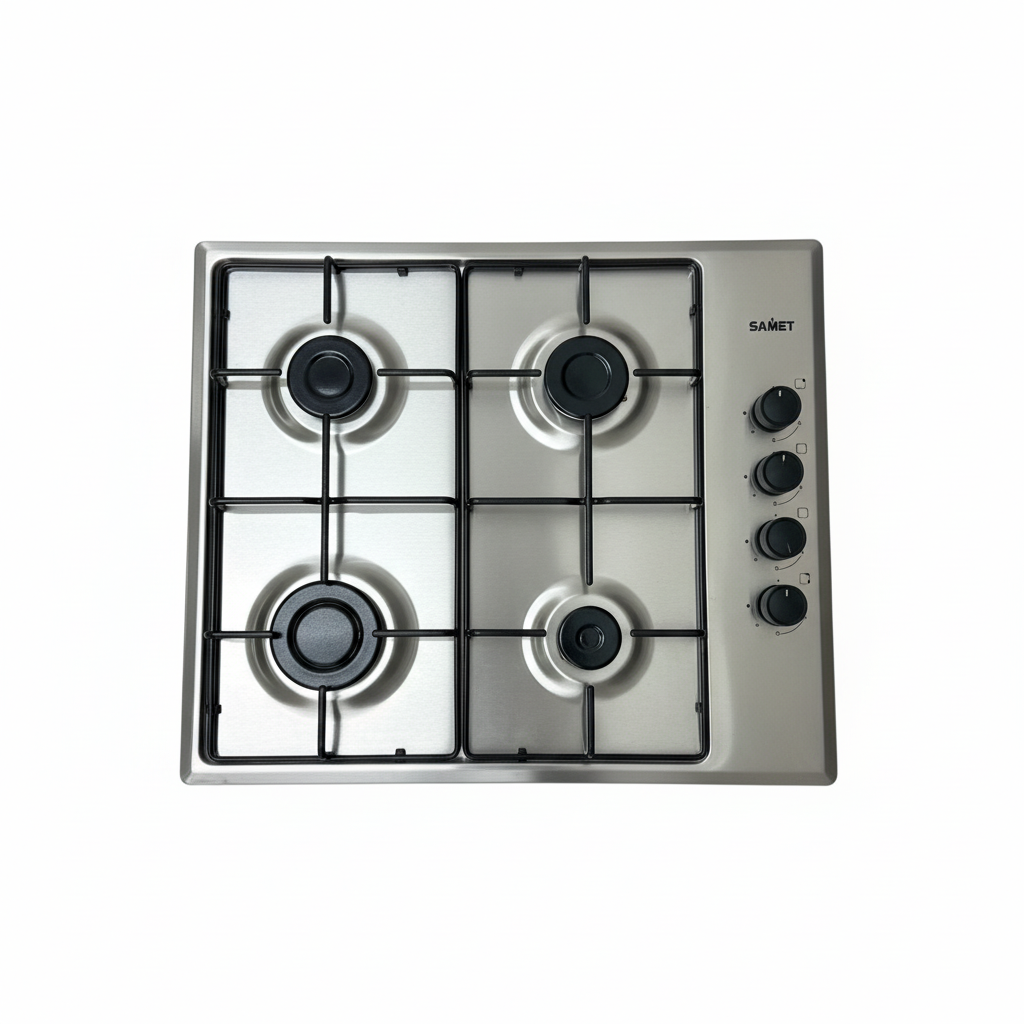 Piano cottura Samet Ariane 4 fuochi inox - sfondo bianco Google Shopping