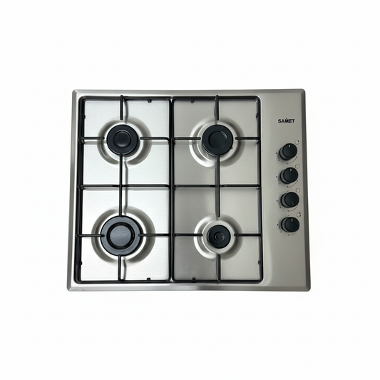 Piano cottura Samet Ariane 4 fuochi inox - sfondo bianco Google Shopping