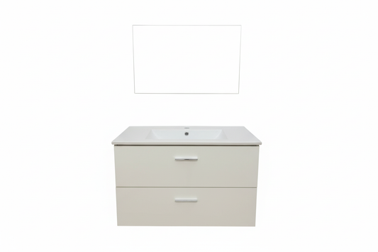 Mobile bagno sospeso 80cm bianco - sfondo bianco