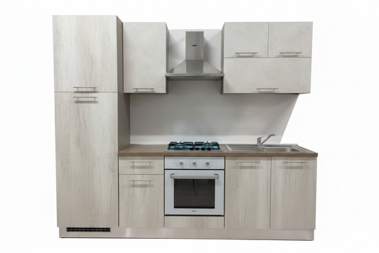 Cucina Canyon White 255cm - Sfondo Bianco
