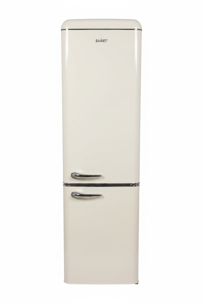 Frigorifero Damet Retro Crema - Sfondo bianco