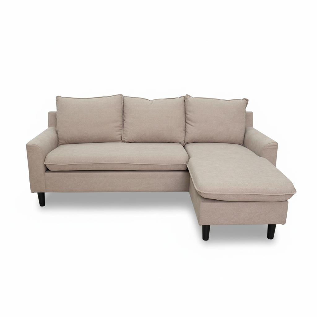 Divano penisola Marvis beige sfondo bianco Google Shopping