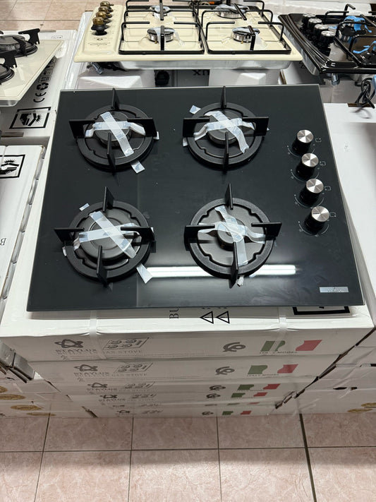 PIANO COTTURA ANTHRACITE 4 FUOCHI IN VETRO TEMPERATO