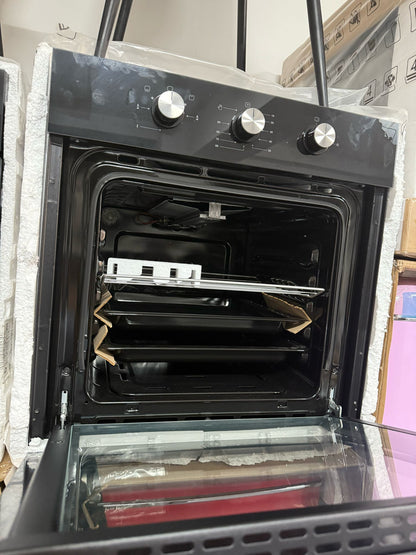 FORNO A GAS VETRO NERO