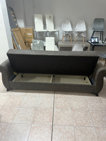 DIVANO LETTO CON CASSETTONE CLICK CLACK ANTHRACITE