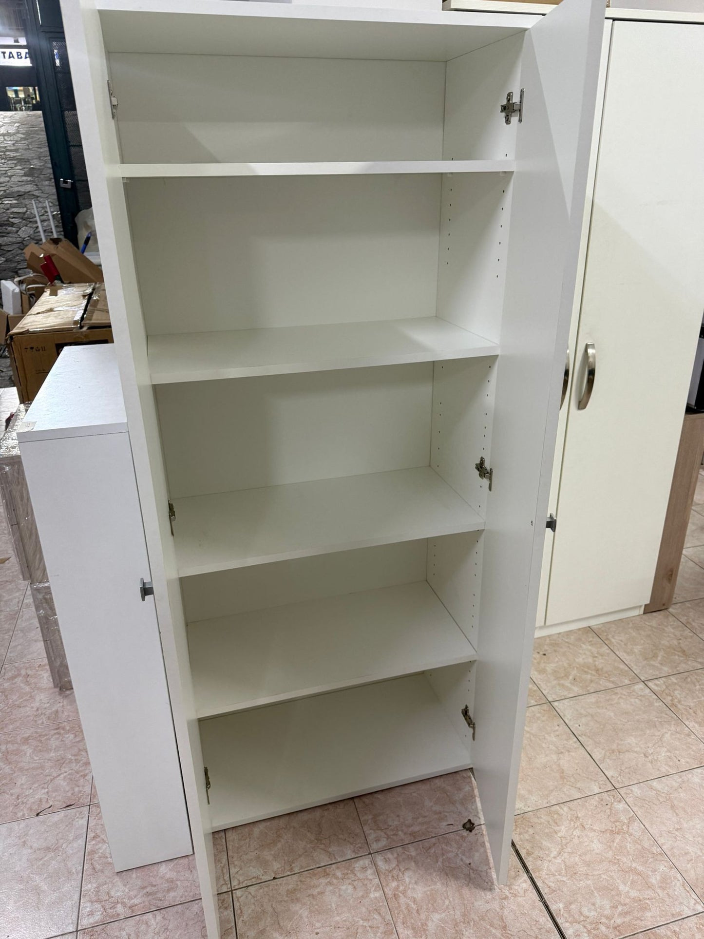 mobile multiuso 5 mensole interne bianco