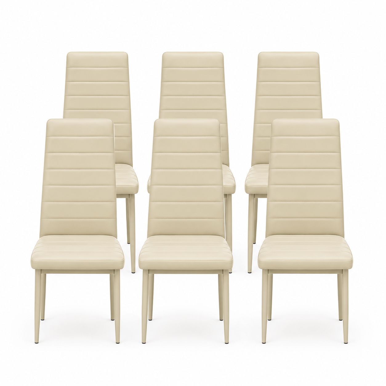 Sedie da Pranzo Tortora Set 4 Ecopelle