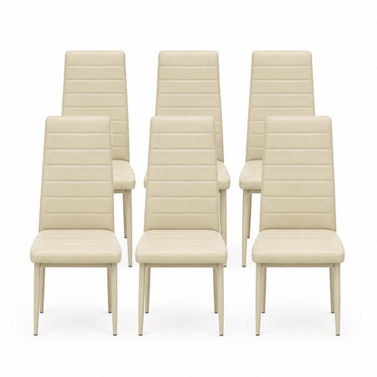 Sedie da Pranzo Tortora Set 4 Ecopelle
