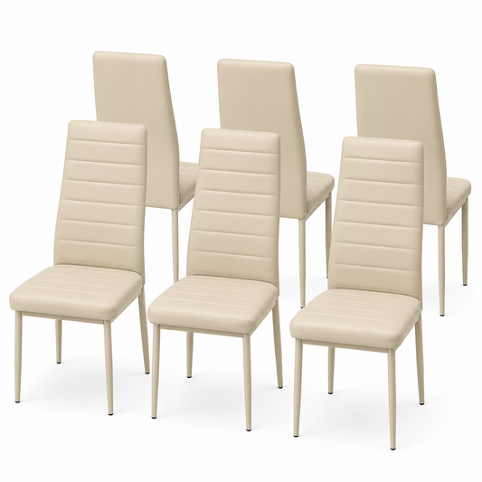 Sedie da Pranzo Tortora Set 6 Ecopelle