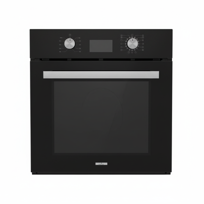 Forno ventilato digitale vetro nero Staylux 60x60cm sfondo bianco