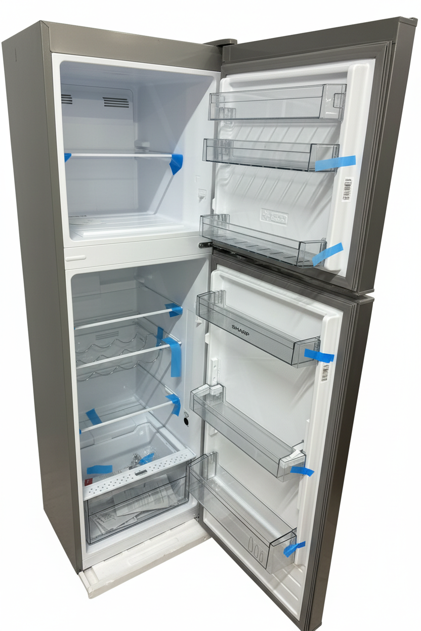 Frigorifero Sharp Grigio - Sfondo bianco