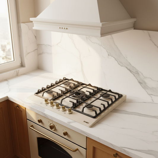 Piano Cottura 5 Fuochi Fragranite Samet 70x50cm con trio cucina calda