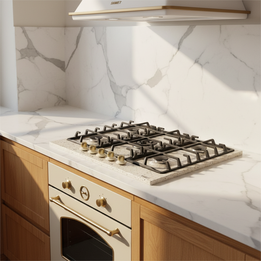 Piano Cottura 5 Fuochi Fragranite Samet 90x50cm con trio cucina calda