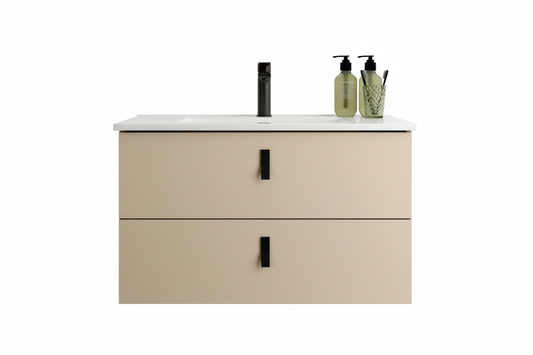Mobile bagno cappuccino - sfondo bianco