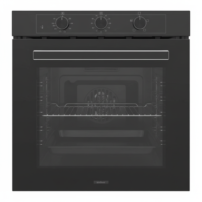 Forno da Incasso Vetro Nero Ventilato Multifunzione sfondo bianco