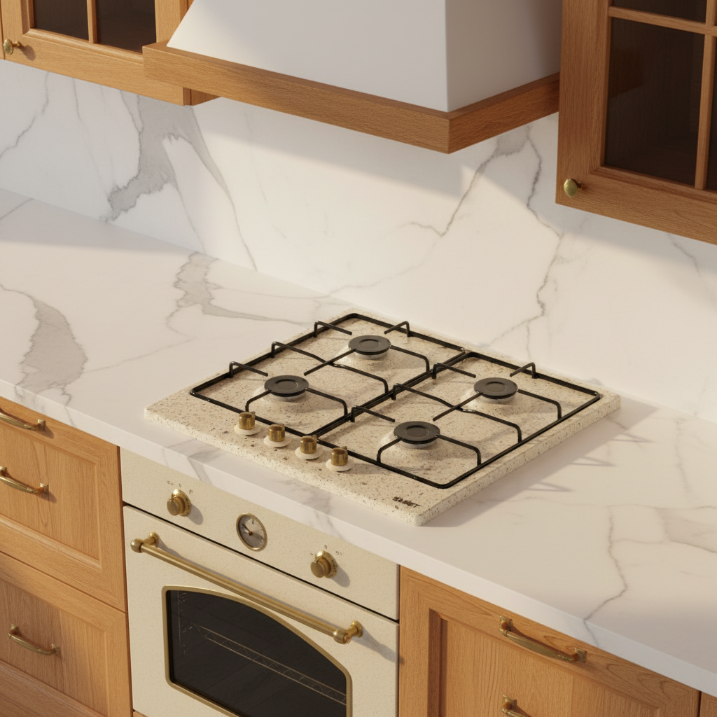 Piano Cottura 4 Fuochi Fragranite Samet 60x50cm con trio cucina calda luminosa
