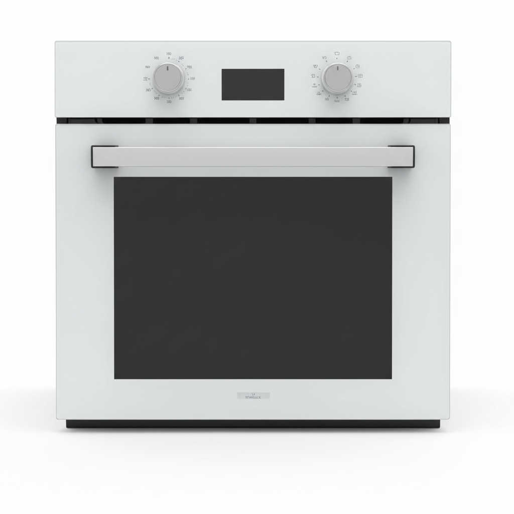 Forno ventilato digitale vetro bianco Staylux 60x60cm sfondo bianco