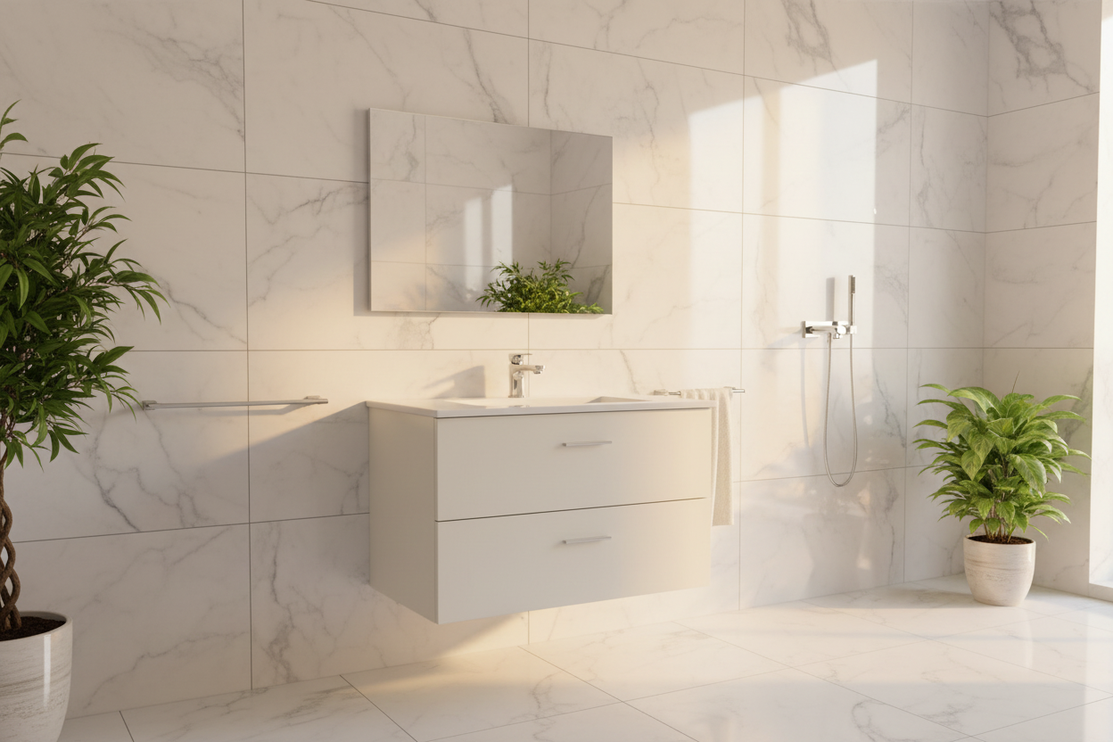 Mobile bagno sospeso 80cm bianco - bagno lusso