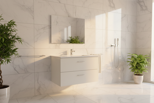 Mobile bagno sospeso 80cm bianco - bagno lusso