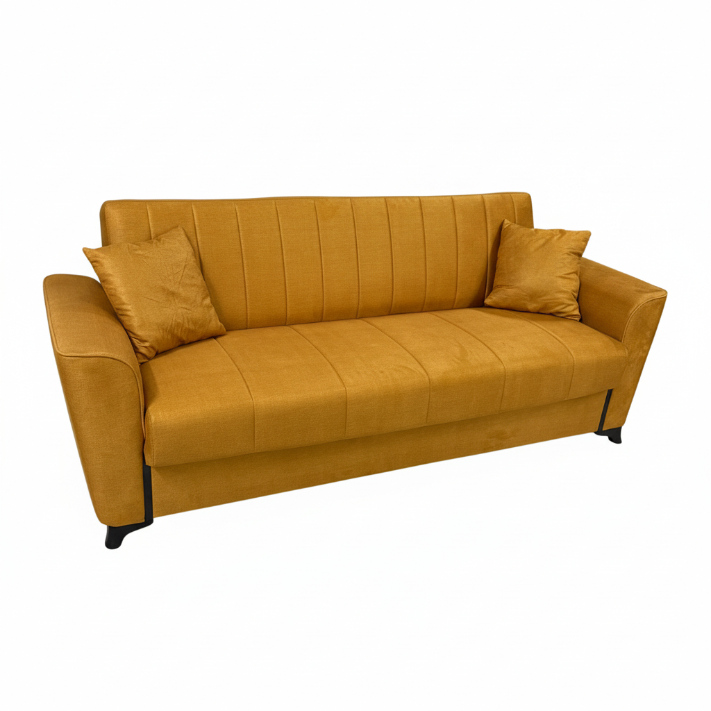 Divano clic clac giallo ocra sfondo bianco Google Shopping