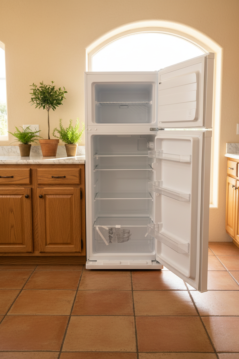 Frigorifero Staylux Bianco - Aperto frontale cucina