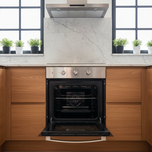 Forno da Incasso Inox aperto vista interno