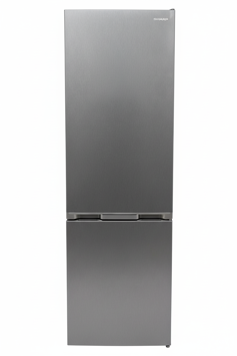Frigorifero Sharp Combinato Inox - Sfondo bianco