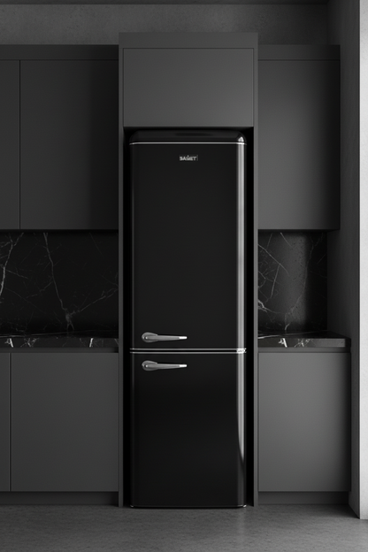 Frigorifero Damet Retro Nero - Chiuso cucina dark
