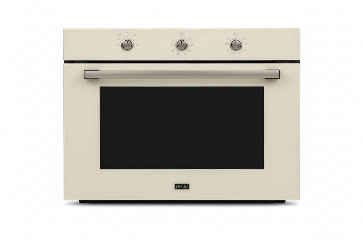 Forno ventilato vetro beige Staylux 90x60cm sfondo bianco