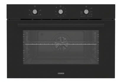 Forno ventilato vetro nero Staylux 90x60cm sfondo bianco