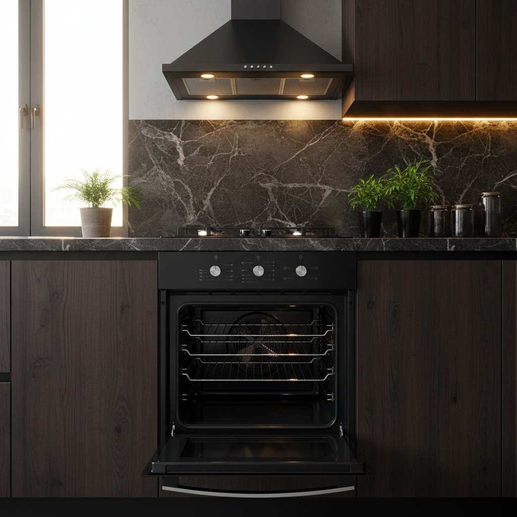 Forno Vetro Nero €220 aperto trio 1:1