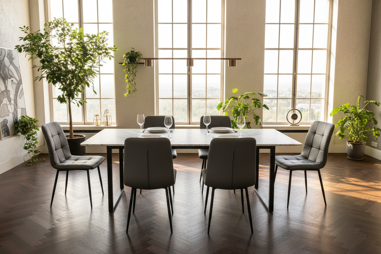 Sedia Fender Grigia - tavolo sala da pranzo