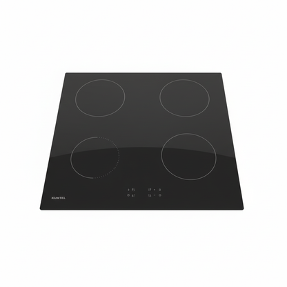 Piano cottura Kumtel 4 zone induzione vetroceramica nero - sfondo bianco Google Shopping