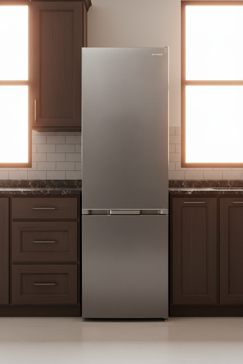 Frigorifero Sharp Combinato Inox - Chiuso frontale cucina