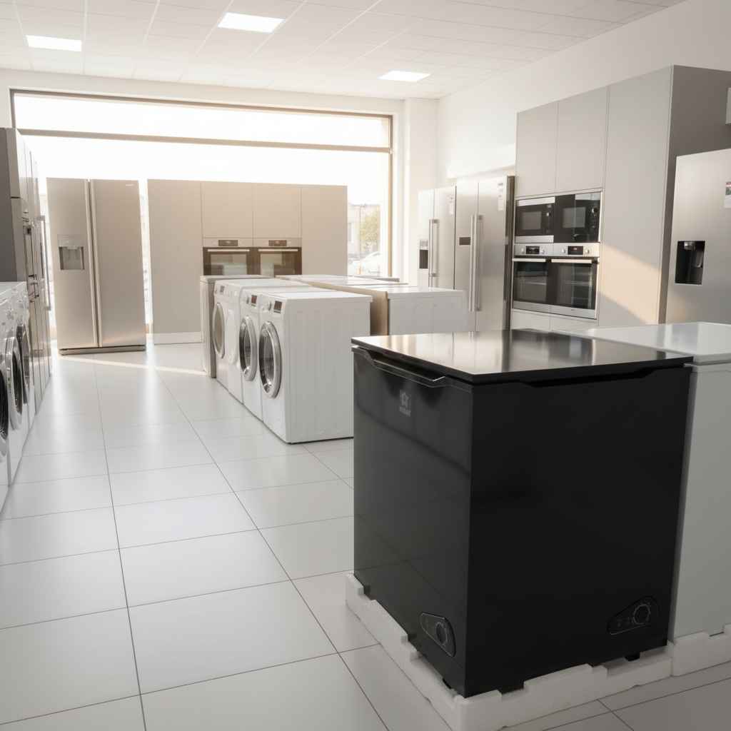 Congelatore pozzetto Staylux 150L nero chiuso - showroom