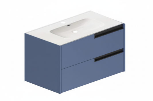 Mobile bagno azzurro - sfondo bianco