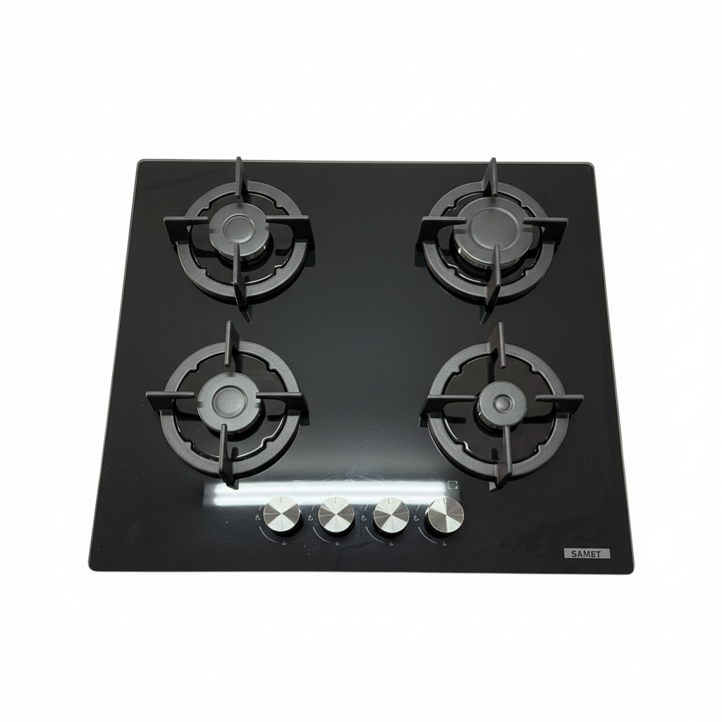 Piano cottura Samet 4 fuochi vetroceramica nero 60x50cm - sfondo bianco Google Shopping