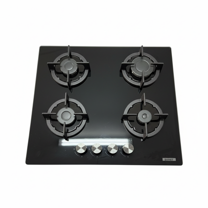 Piano cottura Samet 4 fuochi vetroceramica nero 60x50cm - sfondo bianco Google Shopping