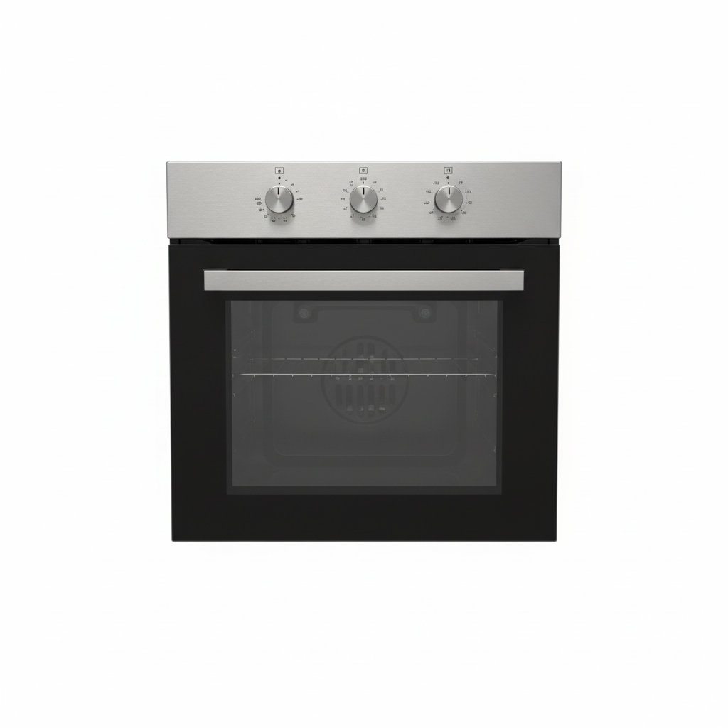 Forno da Incasso Inox Ventilato Multifunzione 60x60cm sfondo bianco