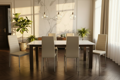 Sedie da Pranzo Tortora Set 4 Ecopelle